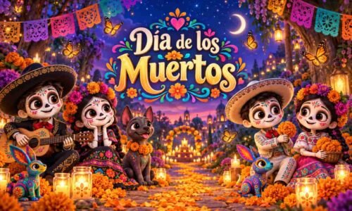 1 Lona Decorativa Día De Muertos - 02 De Noviembre 100x60cm · Noche de Muertos
