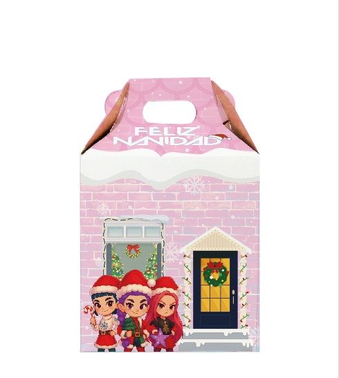 Cajas De Navidad Dulceros Personaje Infantil Caja Alta · Las Guerreras K-Pop Navidad