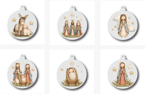 Kit 6 Esferas Navideñas Esfera de Navidad Adorno Navideño · Nacimiento
